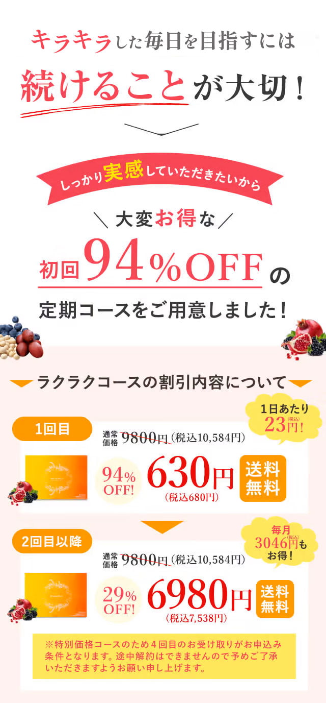 ラクラクコースについてご購入前に必ずご確認ください。
